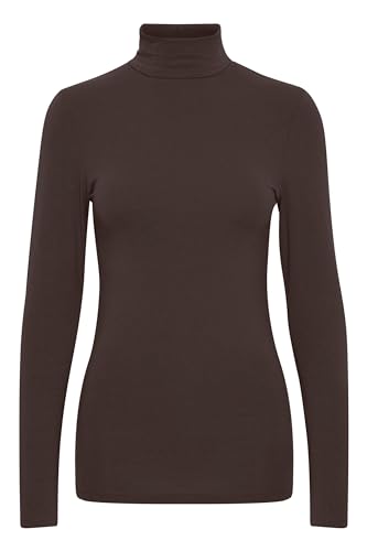 b.young Pamila roll Neck Damen Longsleeve Langarmshirt Basic Shirt Rollneck mit Rolllkragen mit Stretch Tight Fit, Größe:M, Farbe:Java (191016) von b.young