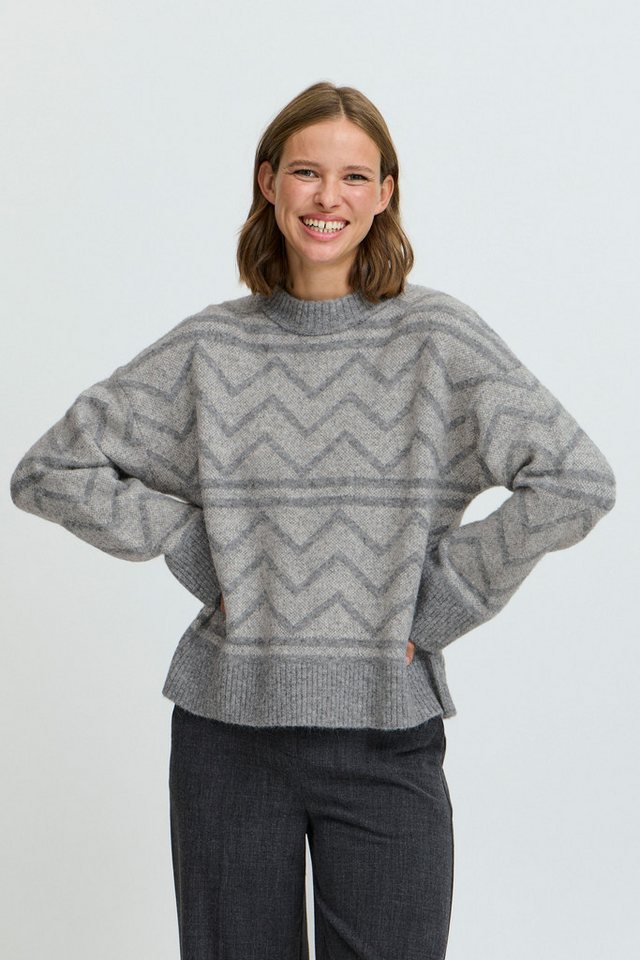 b.young Strickpullover BYOMEA GEOMETRIC JUMPER - strickpullover mit geometrischem Muster von b.young