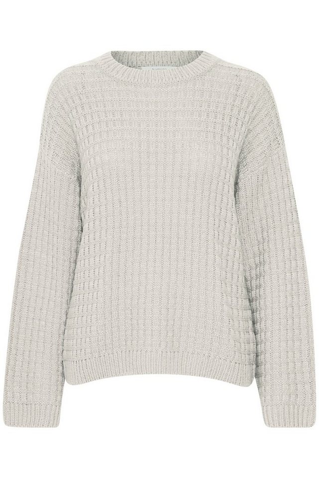 b.young Strickpullover Grobstrick Pullover Sweater mit Abgesetzten Schultern 6664 in Weiß von b.young