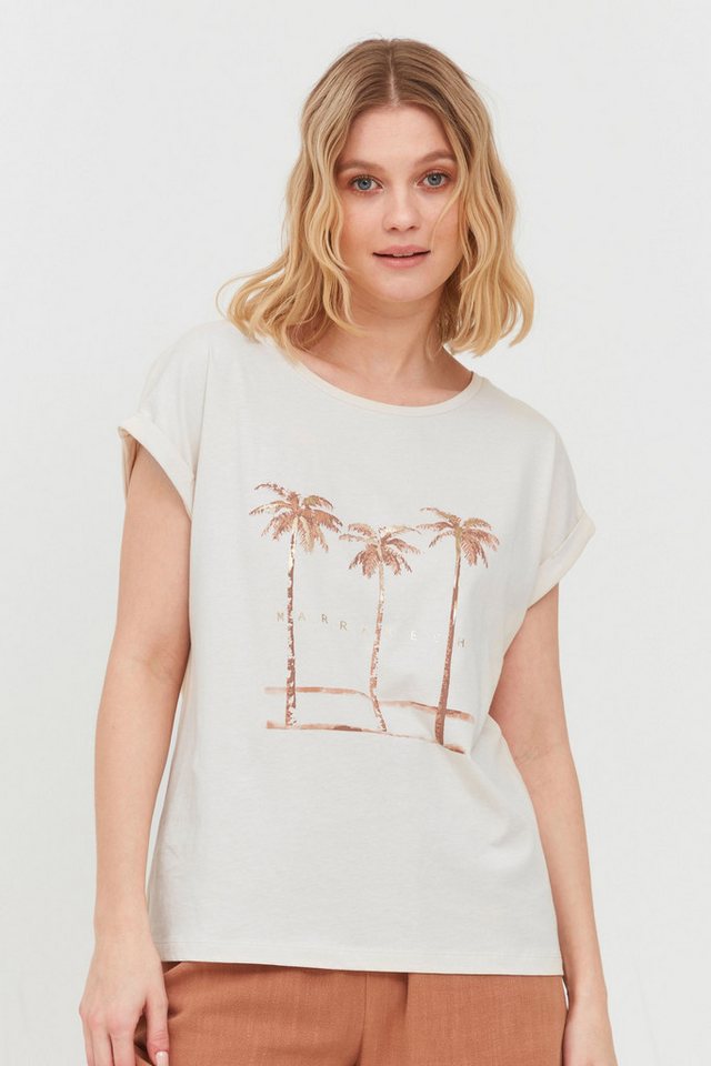 b.young T-Shirt BYSAMIA PALM TSHIRT - 20810061 T-Shirt mit Print von b.young