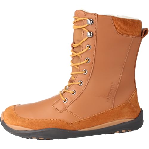 bLIFESTYLE discoverSTYLE Damen Winterstiefel, Barfußschuh aus Bio-Leder, Schafwollfutter, Nullabsatz, Breite Zehenbox (Haselnuss, EU Schuhgrößensystem, Erwachsene, Damen, Numerisch, Breit, 36) von bLIFESTYLE
