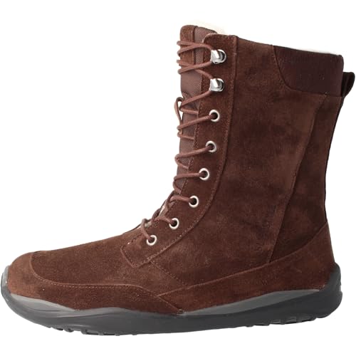 bLIFESTYLE discoverSTYLE Damen Winterstiefel, Barfußschuh aus Bio-Leder, Schafwollfutter, Nullabsatz, Breite Zehenbox (Kastanie, EU Schuhgrößensystem, Erwachsene, Damen, Numerisch, Breit, 42) von bLIFESTYLE