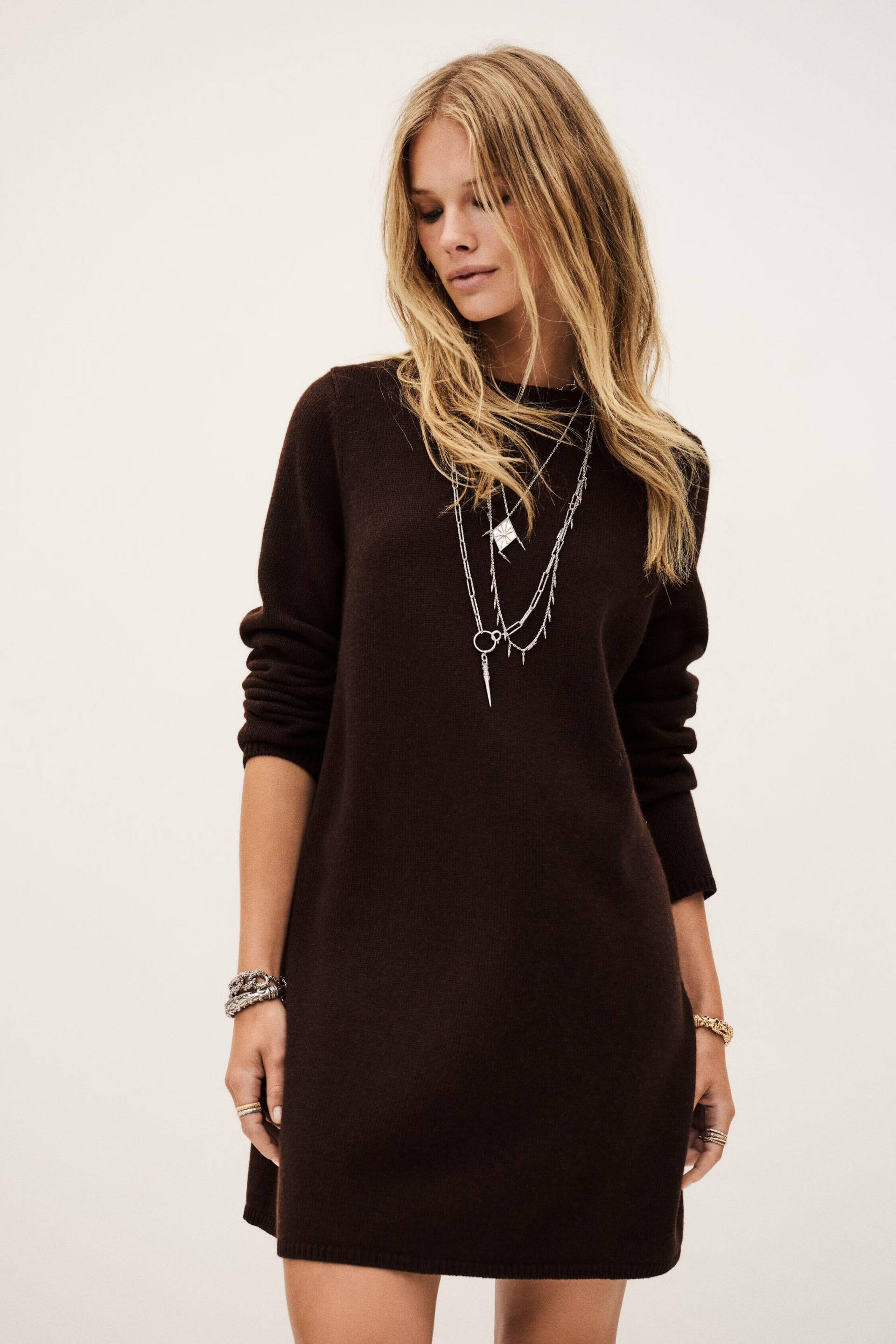 ba&sh - Pulloverkleid - Atess braun - Gr. - 1 von ba&sh