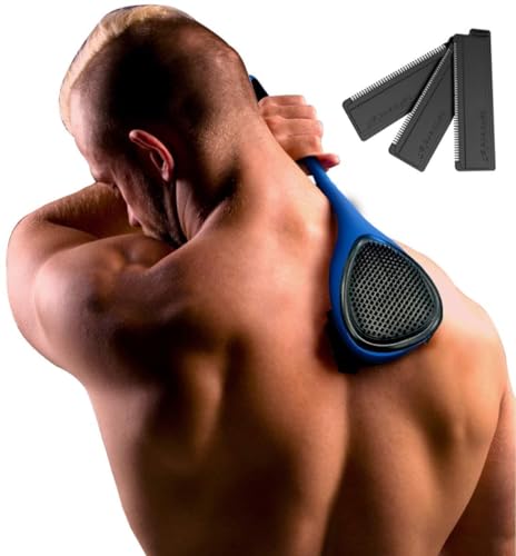 baKblade 2.0 Elite Plus Rückenrasierer Herren - Ergonomischer Rückenhaarentferner für Männer - Brust & Rücken Haarentfernung auch für Armen, Beine & Bauch - Body Shaver Men (Ersatzklingen enthalten) von baKblade