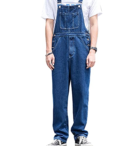 Herren Jeans Jeans Latzhose Arbeit Lätzchen Herren Vintage Chic Overalls Cargo Loose Fit Streifen Arbeitskleidung Jumpsuits von babao
