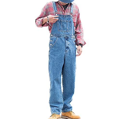 Herren Jeans Jeans Latzhose Arbeit Lätzchen Herren Vintage Chic Overalls Cargo Loose Fit Streifen Arbeitskleidung Jumpsuits von babao