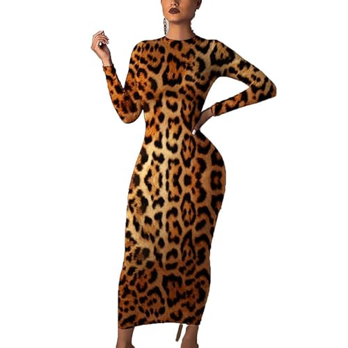 babao Damen Leopard Langarm Bleistiftkleid, Mode Leopard Print Bodycon Enge Kleid babao Damen Leopard Langarm Bleistiftkleid, Mode Leopard Print Bodycon Enge Kleid von babao