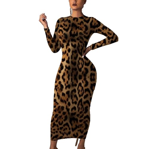 babao Damen Leopard Langarm Bleistiftkleid, Mode Leopard Print Bodycon Enge Kleid babao Damen Leopard Langarm Bleistiftkleid, Mode Leopard Print Bodycon Enge Kleid von babao
