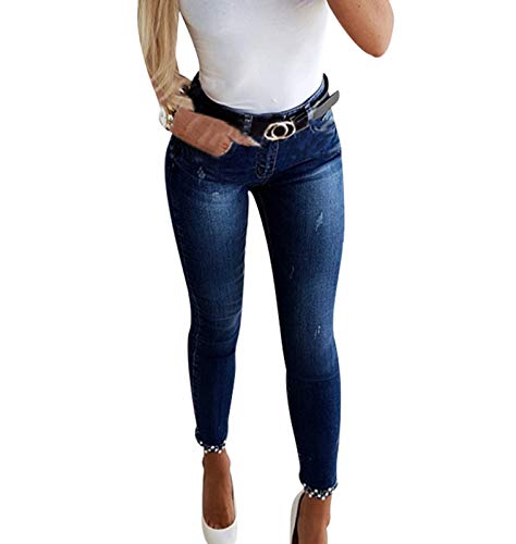 babao Damen Mid Waist Slim Fit Stretch Denim Jeans Damen Skinny Jeans von babao