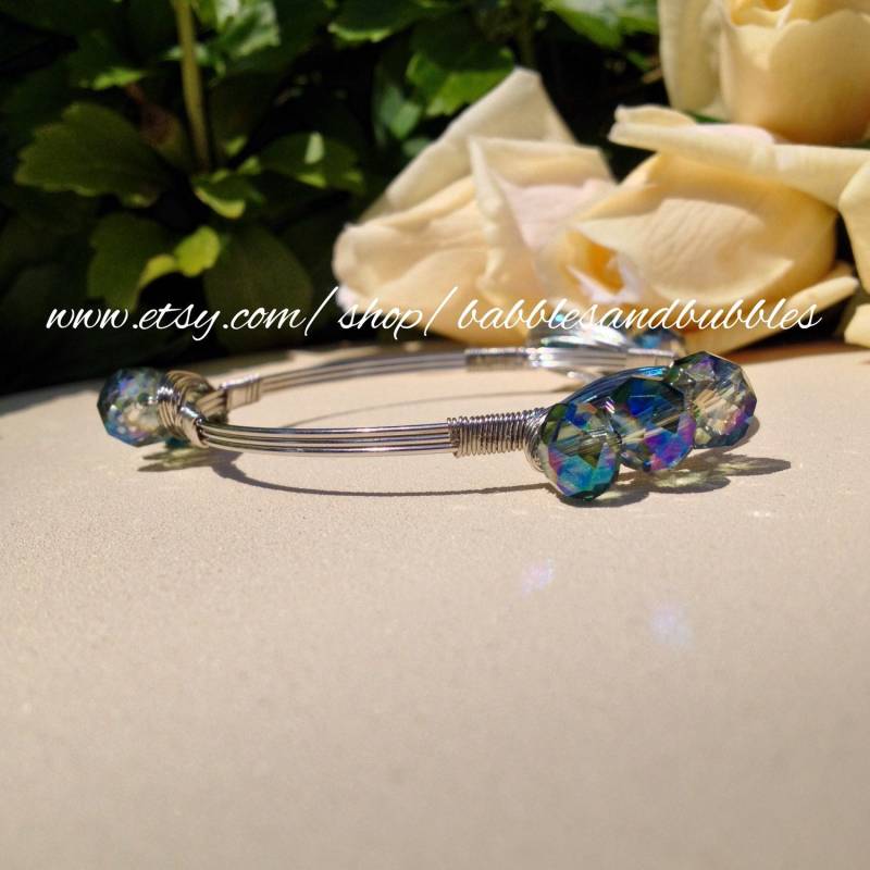 Draht-Gewickelt Perlen Armreifen - Schneller Versand von babblesandbubbles