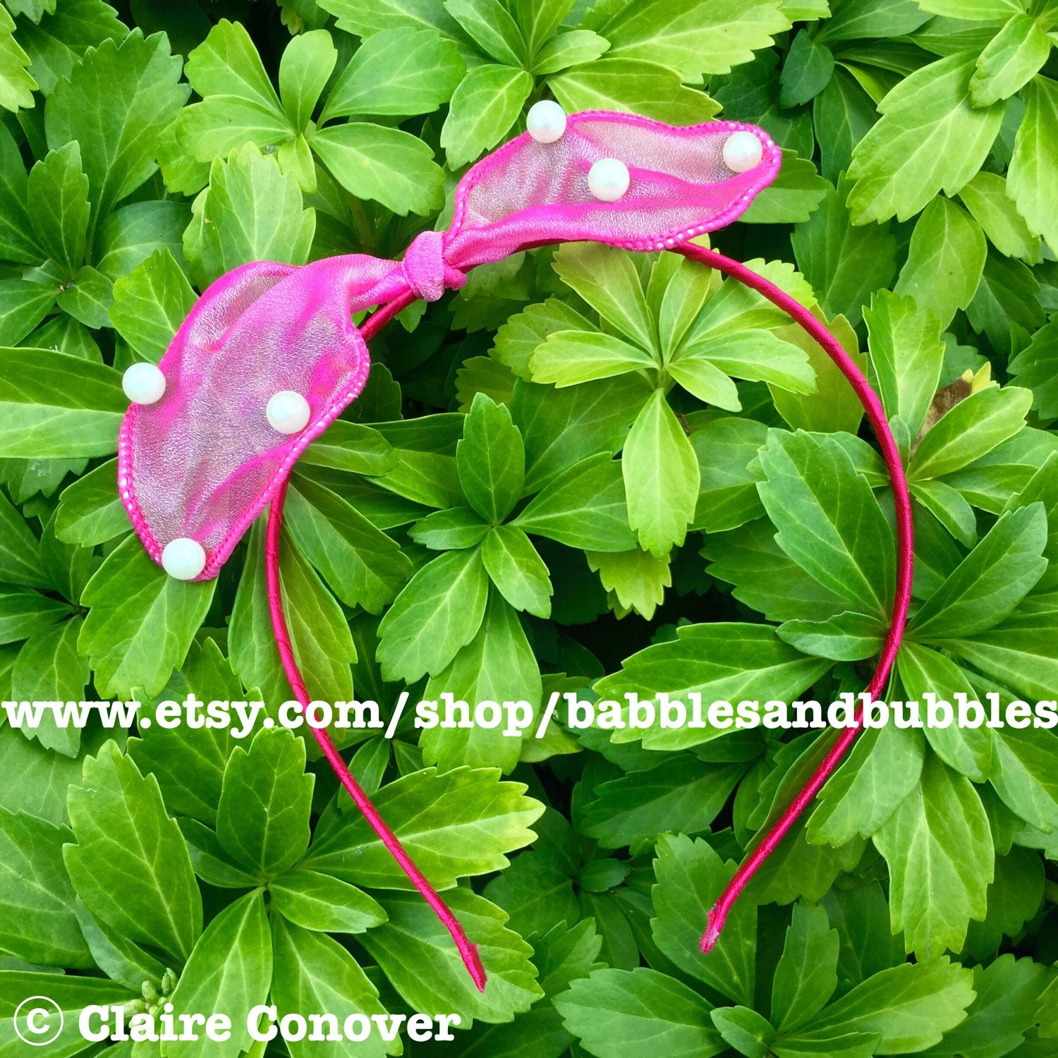 Geknotete Perlen-Häschenohren-Stirnband Retro Nautical Style von babblesandbubbles