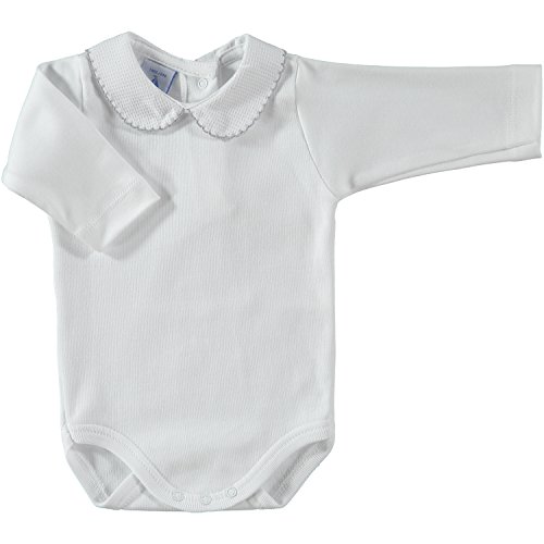 babidu Unisex Baby Body C.Polo Pique, Weiß (Weiß/Gris), 24 Monate von BABIDU