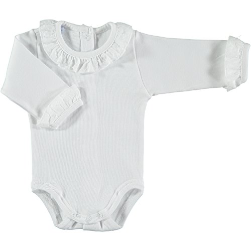 BABIDU Unisex Baby Body Cuello Batista, Weiß, 24 Monate von BABIDU