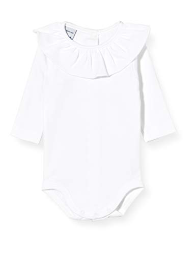 babidu Unisex-Kinder ODY CUELLO VOLANTE MANGA LARGA Slip, Blanco, 3 Monate von BABIDU