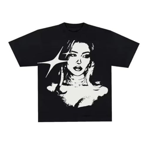 Harajuku Hip Hop Graphic Print Punk Y2K Cotton Women T-Shirt Gothic Streetwear Top Hip Hop Oversized Short Sleeve Men T-Shirts von babvwsetse