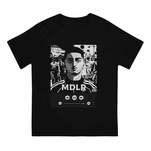 MORAD M.D.L.R.Tshirt JUL Men Women Cotton Oversized Summer Rapper Short Sleeve T Shirt Print T-Shirt Trend Streetwear Clothes Black M von babvwsetse