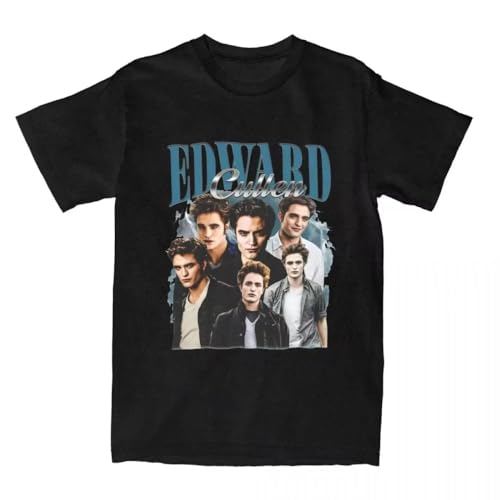 Men Women Edward Cullen Homage Twilight T Shirts Stuff Pure Cotton T-Shirt Clothing Cool Tees Black XXL von babvwsetse