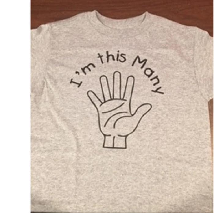 5. Geburtstag Shirt "Ich Bin So Viele" Fünf Finger Kleinkind Jungen Mädchen Kinder T-Shirt Tshirt von baby1zmaker4u