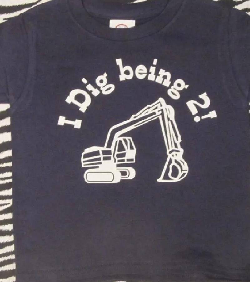 Bagger 2. Geburtstag Boy Shirt I Grab Zwei Alter 2 Kleinkind T-Shirt von baby1zmaker4u