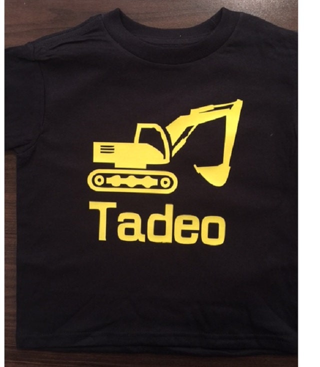 Bagger Kleinkind T-Shirt Baumaschinen Geburtstags-T-Shirt von baby1zmaker4u
