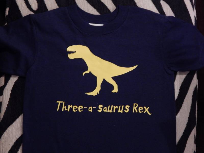 Custom Age Dinosaurier T-Shirt Geburtstag T-Rex Party Kinder Kleinkind Jugend Jungen Mädchen Shirt von baby1zmaker4u