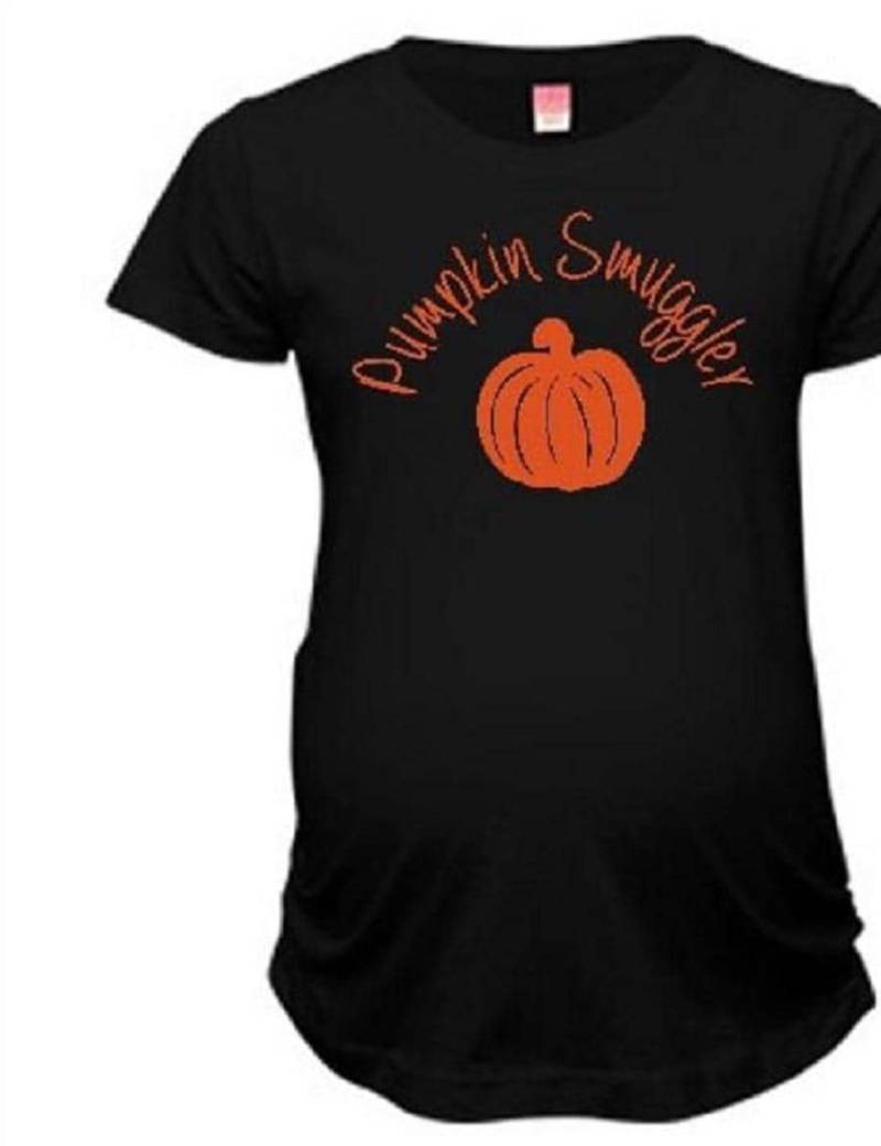 Kürbis Mutterschaft Shirt Halloween Schwangere T-Shirt Jack O Lantern von baby1zmaker4u
