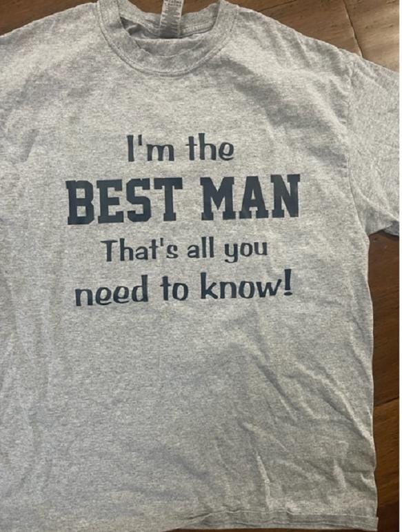 Lustiges Beste Mann-Shirt - Hochzeit Junggesellenabschied T-Shirt Tshirt Männer T-Shirts Kleidung von baby1zmaker4u