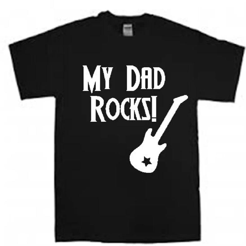 Papa Ist in Einem Band T-Shirt Jugend-Gitarren-Jungen-Mädchen-T-Shirts von baby1zmaker4u