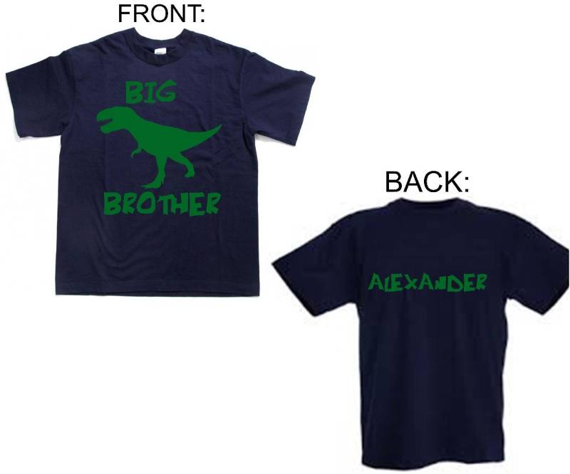 Personalisiertes Big Brother T-Rex Shirt Benutzerdefinierte Kleinkind Jungen Geschwister T-Shirt von baby1zmaker4u