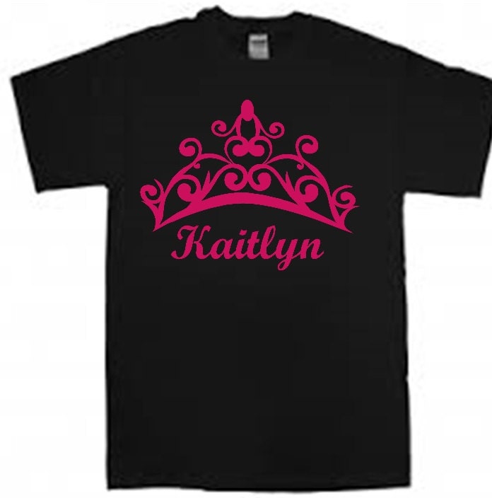 Personalisiertes Princess Crown Shirt Benutzerdefiniertes Geburtstags-T-Shirt von baby1zmaker4u