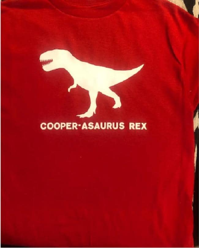 Personalisiertes T-Rex Geburtstags-Shirt Benutzerdefiniertes Dinosaurier-Kleinkind-Jugendliche Kinder T-Shirt von baby1zmaker4u