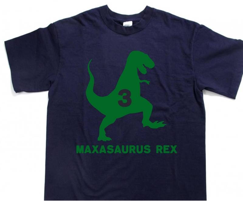 Personalisiertes T-Rex Geburtstags Shirt Dino Kleinkind Jugend Jungen T-Shirt von baby1zmaker4u