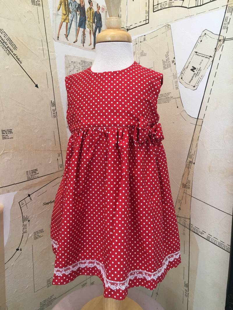 Baby Partei Kleid, Rote Poka Dot von babyFlax
