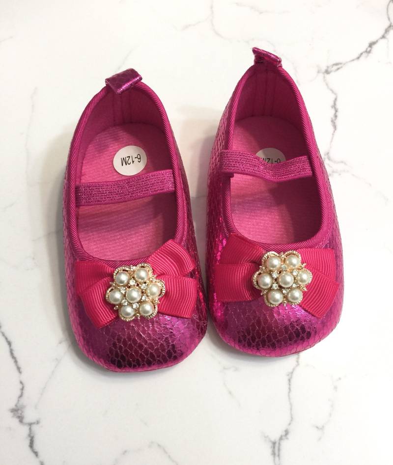 Verkauf Hot Pink Baby Mädchen Schuhe Größe 0-6Monate von babyScarlettBoutique