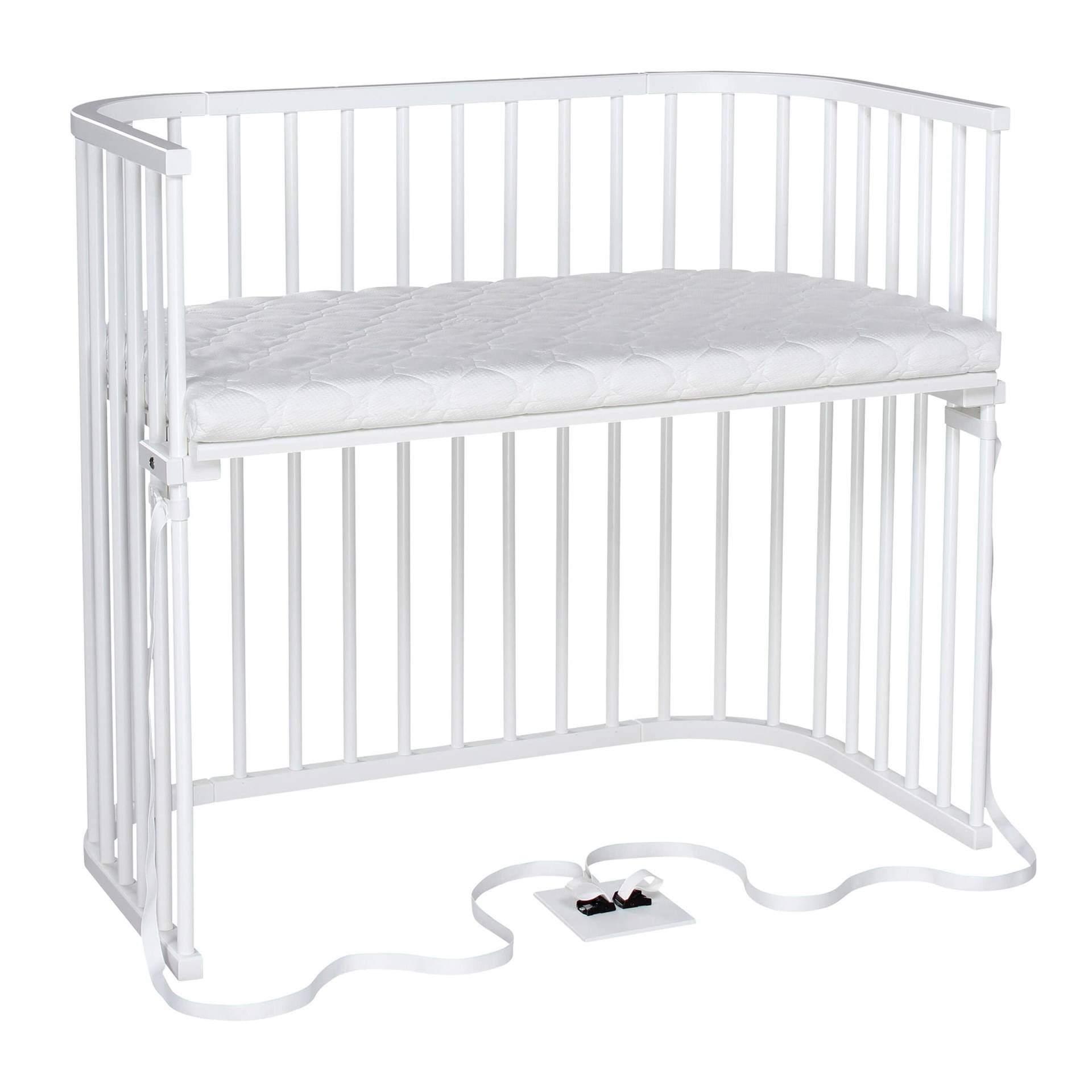 Babybay® Beistellbett Boxspring XXL weiß mit Matratze Classic Soft von babybay