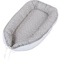 babybay® Kuschelnest perlgrau Sterne weiß von babybay