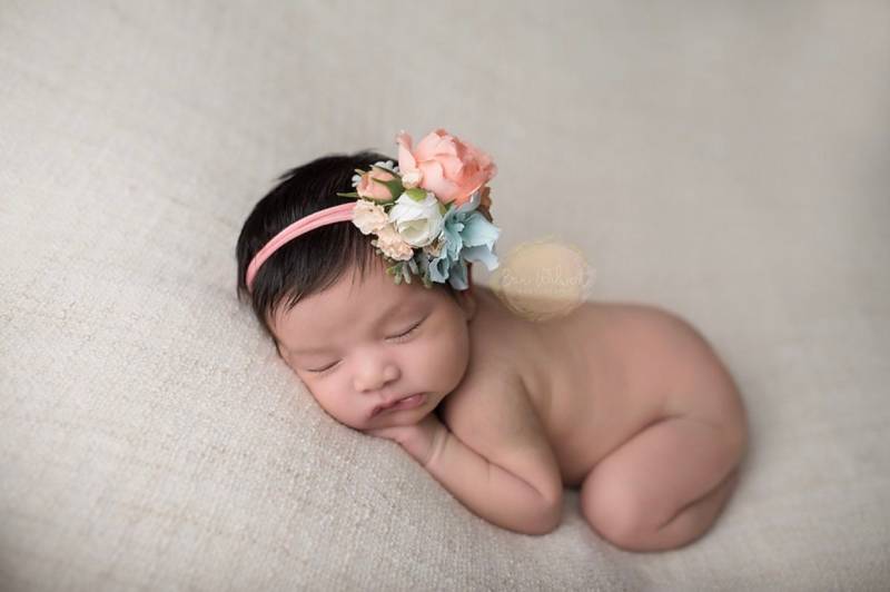 AvynKleinkind Kind Erwachsene Verstellbare Blumenkrone Koralle Blush Aqua Pastell Blumen Boho Haarband Halo von babybirdieboutique