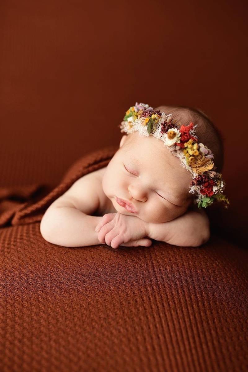 Pastell Lila Blumen Krone Mit Im Boho-Look von babybirdieboutique