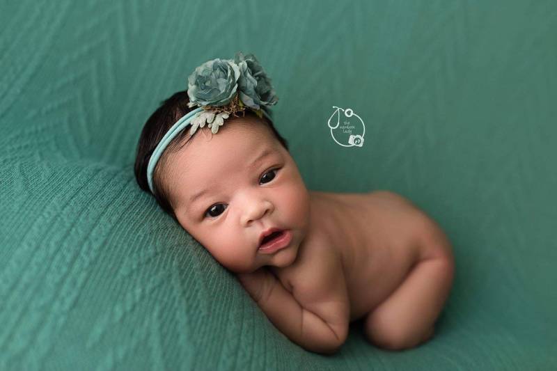 Quade Aqua Türkis Strickpullover Sitzsack Posing Stoff Stretch Wrap von babybirdieboutique