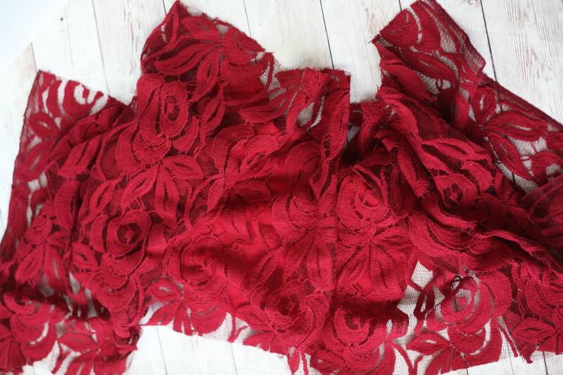 Set Roter Stretch Jersey Strick Wrap Posierend Stoff Und Spitzen Mit Weihnachten Raffhalter Für Neugeborene von babybirdieboutique