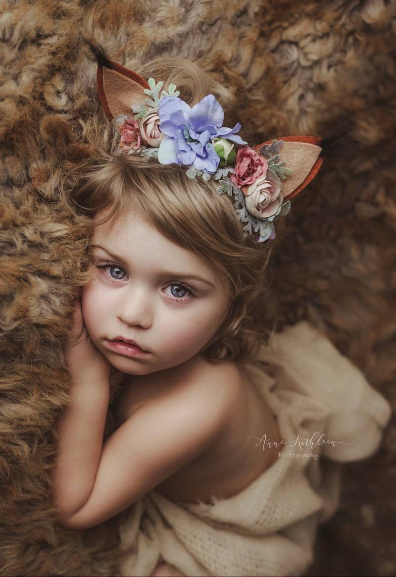 Weide - Neugeborenes Säugling Winter Fuchs Frühling Grün Blume Krone Floral Stirnband Ostern Prop von babybirdieboutique