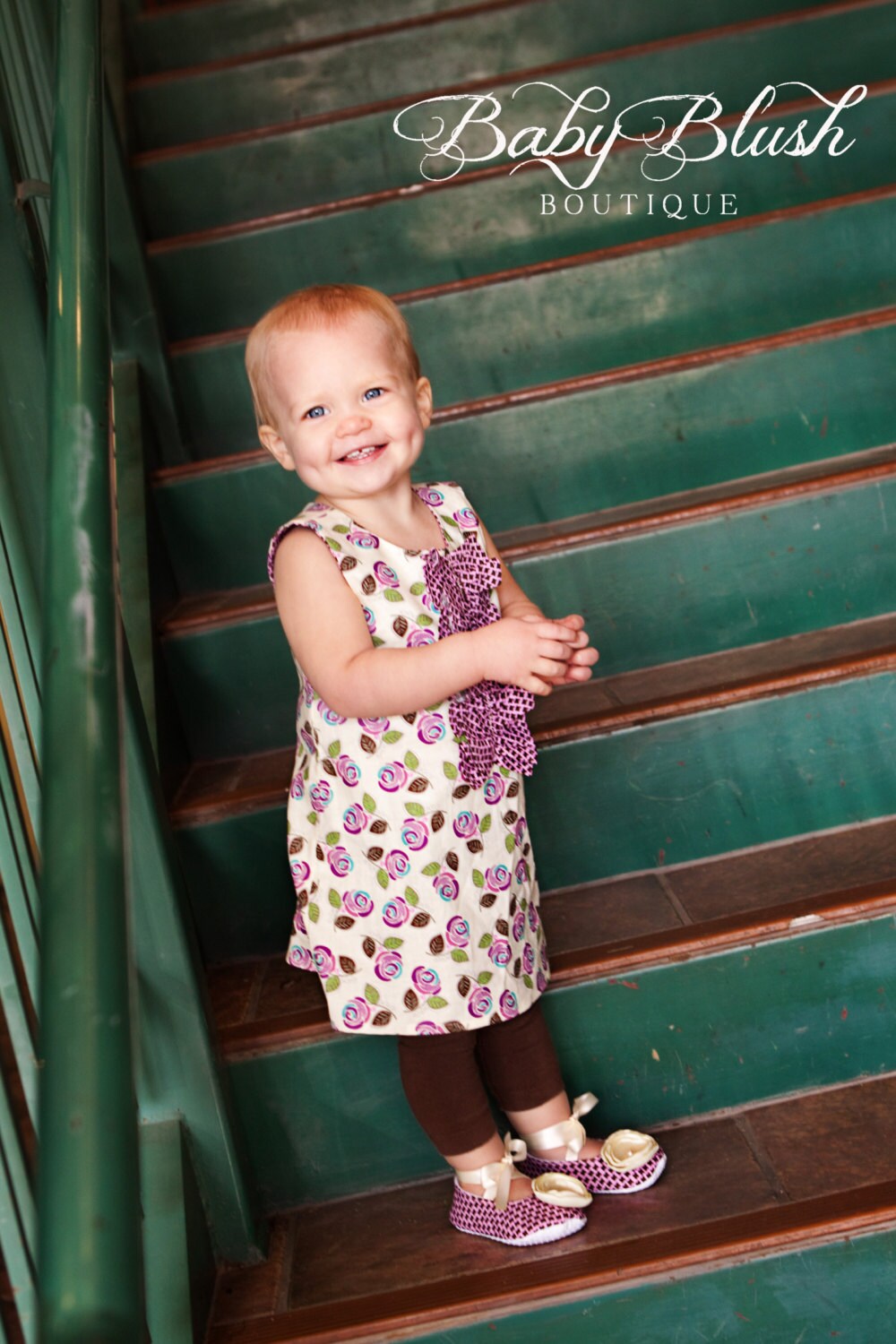 Lila Elfenbein Kleid Schuhe Set Kleinkinder Outfit Babyschuhe von babyblushboutique