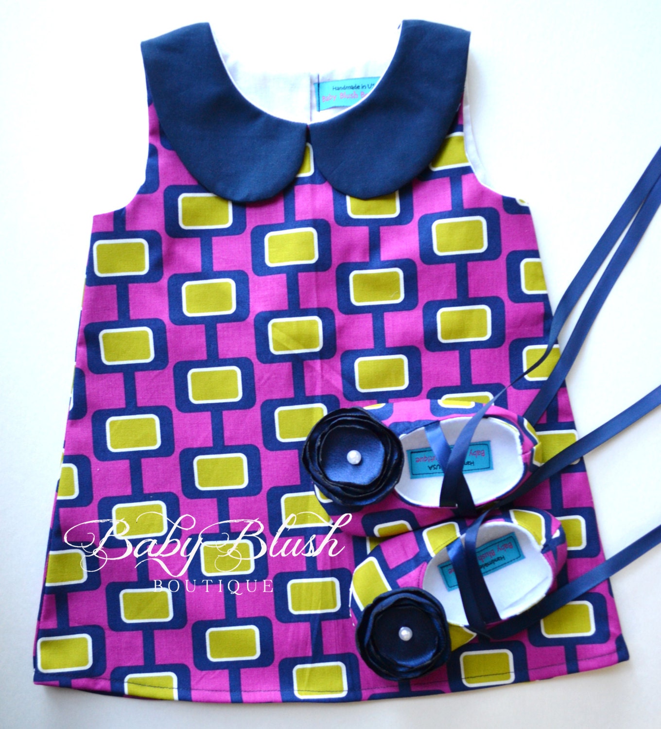 Lila Limette Grün Retro Kleid Schuhe Legen Sie Kleinkinder Outfit-Babyschuhe von babyblushboutique