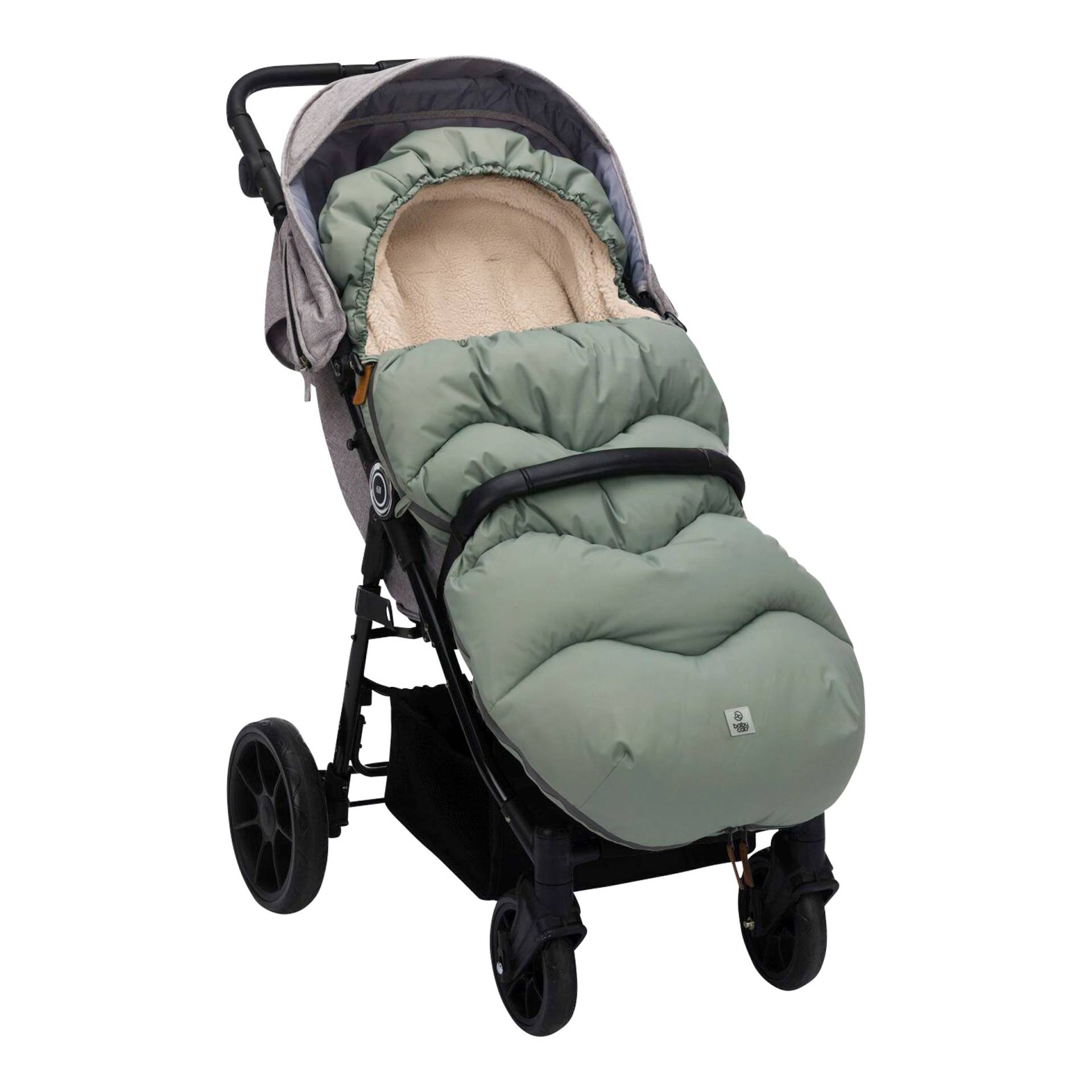 Babycab Winterfußsack Vanna Teddy gruen von babycab