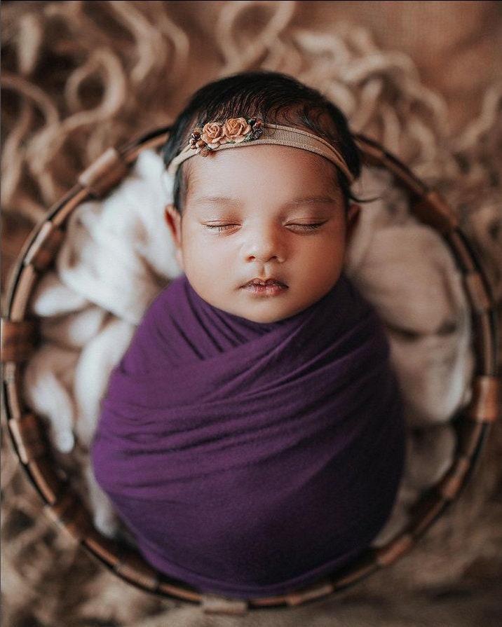 Baby Foto Requisite, Stirnband, Neugeborenen Raffhalter, Party Haarband, Beige Stirnband von babylittlemiracle