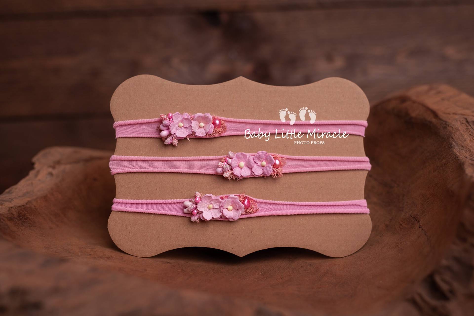 Baby Foto Requisite, Stirnband, Photo Prop, Neugeborenen Newborn Raffhalter, Shower Geschenk, Taufe Tieback, Pink Stirnband von babylittlemiracle