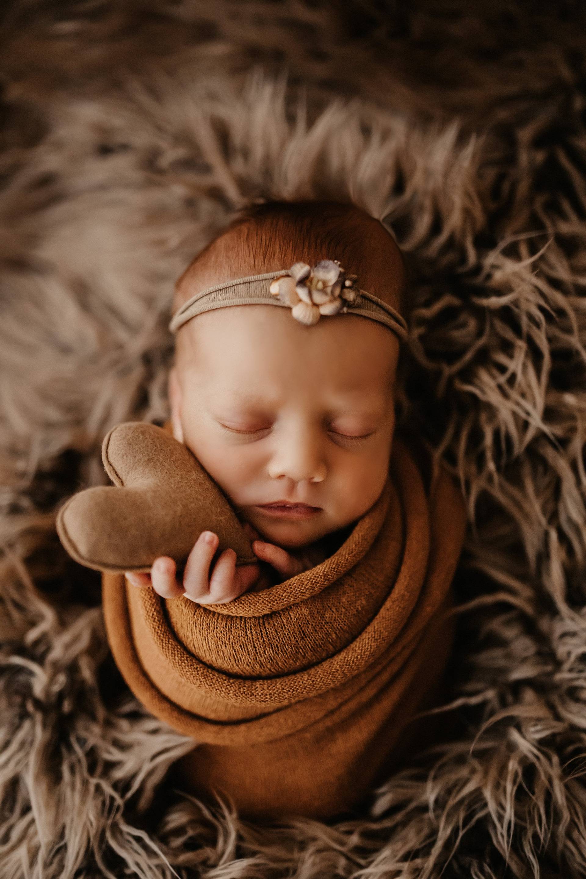 Baby Photo Prop, Stirnband, Photo Prop, Neugeborenen Raffhalter, Baby-Dusche-Geschenk, Moos Beige Stirnband von babylittlemiracle