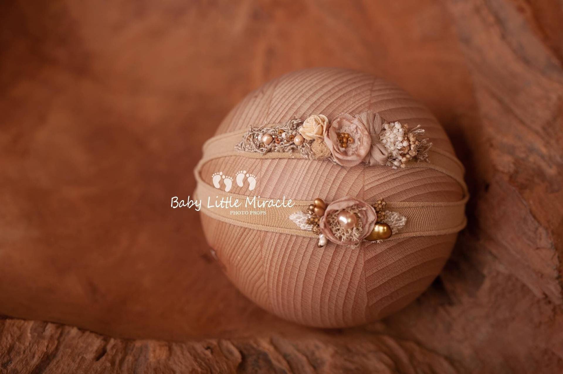 Baby Stirnband, Boho Photo Prop, Neugeborenen Raffhalter, Geschenk, Kaffee Beige Stirnband von babylittlemiracle