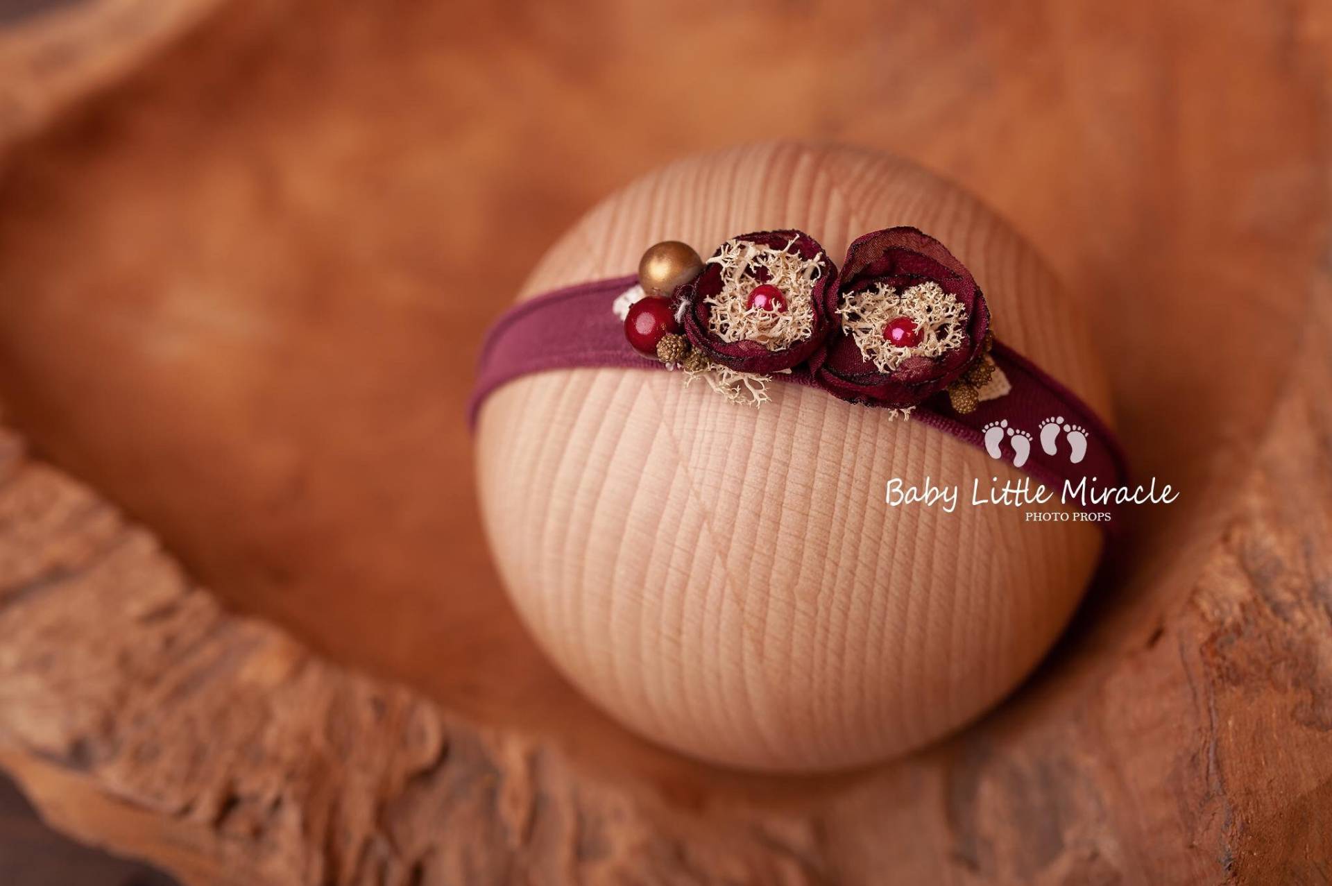 Baby Stirnband, Weihnachten Photo Prop, Newborn Raffhalter, Claret Rotes Stirnband von babylittlemiracle