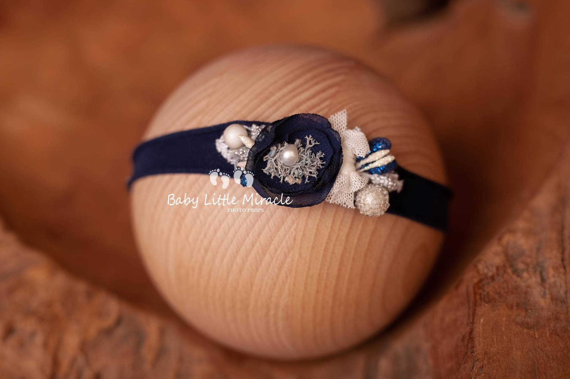 Navy Baby Stirnband, Photo Prop, Newborn Raffhalter Für Neugeborene, Baby-Dusche-Geschenk, Tieback, Weihnachten Foto von babylittlemiracle